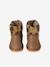Water-Repellent Furry Boots with Zip for Babies camel 