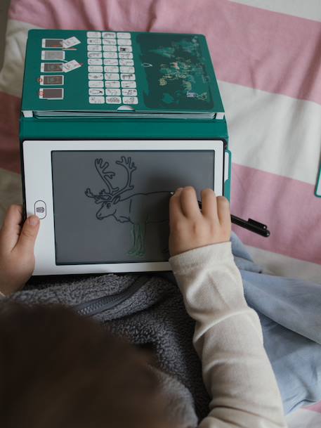 KIDYWOLF mini Kidydraw drawing tablet fir green+mauve+rose+violet+yellow 
