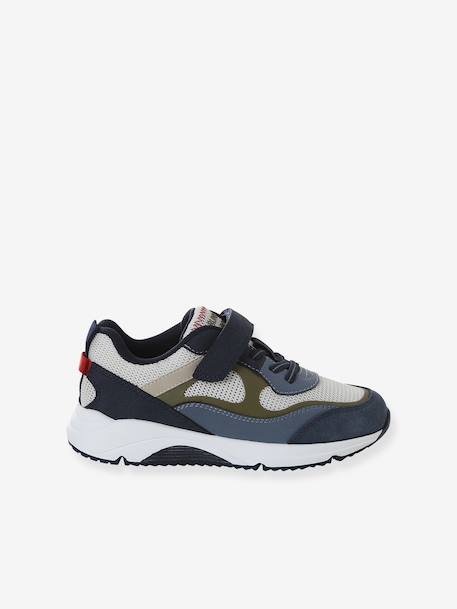 Lace-up & Hook-&-Loop Trainers for Children, Designed for Autonomy set blue 