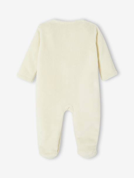Onesie with Animal or Heart Print for Newborns chocolate+ecru 