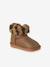 Water-Repellent Furry Boots with Zip for Babies camel 