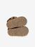 Water-Repellent Furry Boots with Zip for Babies camel 