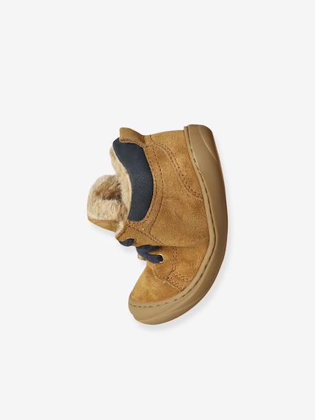 Soft Leather Lace-Up Boots, Designed for First Steps blue+camel+khaki+navy blue+set blue 