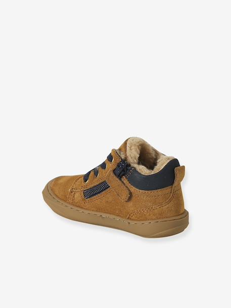 Soft Leather Lace-Up Boots, Designed for First Steps blue+camel+khaki+navy blue+set blue 