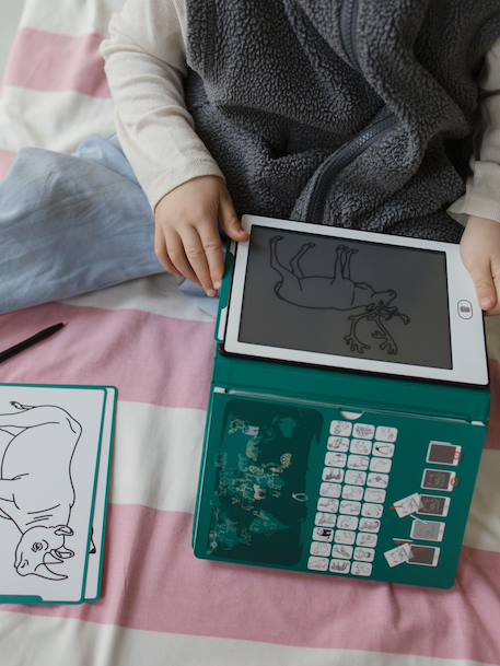 KIDYWOLF mini Kidydraw drawing tablet fir green+mauve+rose+violet+yellow 