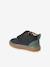 Leather Pram Boots with Touch Fasteners, for Baby Boys navy blue+taupe 