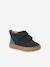 Leather Pram Boots with Touch Fasteners, for Baby Boys navy blue+taupe 
