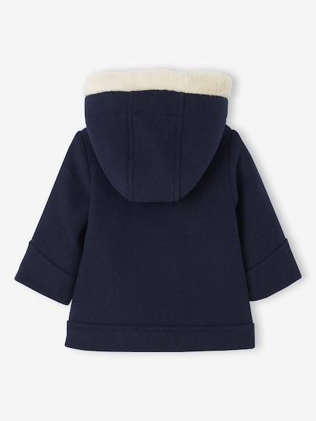 Coat with Hood for Baby Girls Light Grey+navy blue 