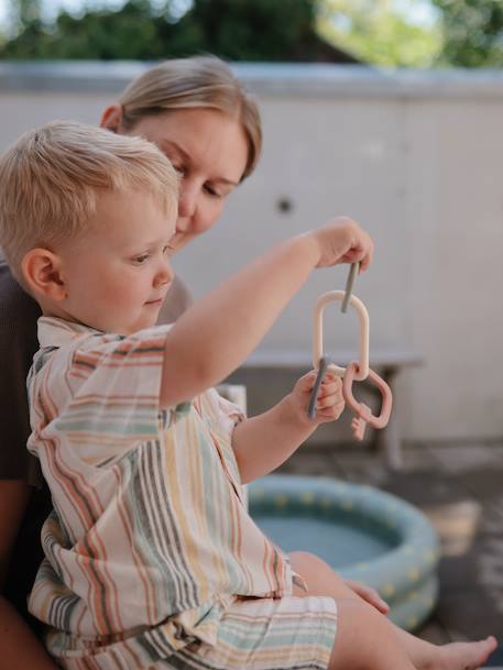 Key MUSHIE silicone teething ring multicoloured 