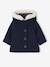 Coat with Hood for Baby Girls Light Grey+navy blue 