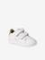 Trainers with leather velcro straps for babies gold+rosy+white 