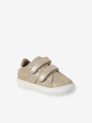 -Trainers with leather velcro straps for babies