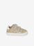 Trainers with leather velcro straps for babies gold+rosy+white 