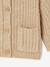 Chunky knit baby cardigan marl beige+sage green 