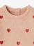 Embroidered little hearts baby jumper rosy 