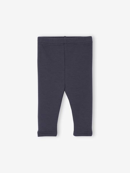 Fleece lined leggings for babies night blue+rosy+terracotta 