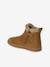 Girls' lined leather boots camel 