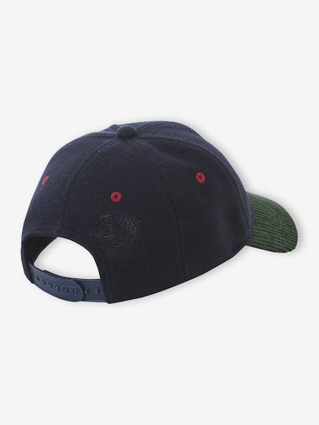 Warm 'Baltimore' Cap in Wool & Corduroy for Boys navy blue 
