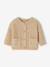 Chunky knit baby cardigan marl beige+sage green 