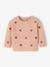 Embroidered little hearts baby jumper rosy 