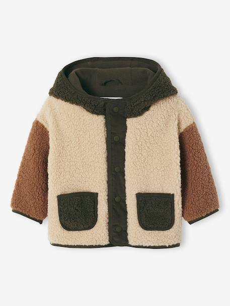 Sherpa Hooded Coat for Babies sandy beige 