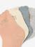 Pack of 4 Pairs of 'Little' Socks for Babies coral+navy blue+pale blue+pale pink 
