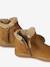 Girls' lined leather boots camel 