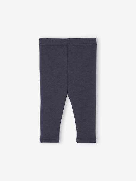 Fleece lined leggings for babies night blue+rosy+terracotta 