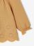 Embroidered blouse for babies ecru+ochre 