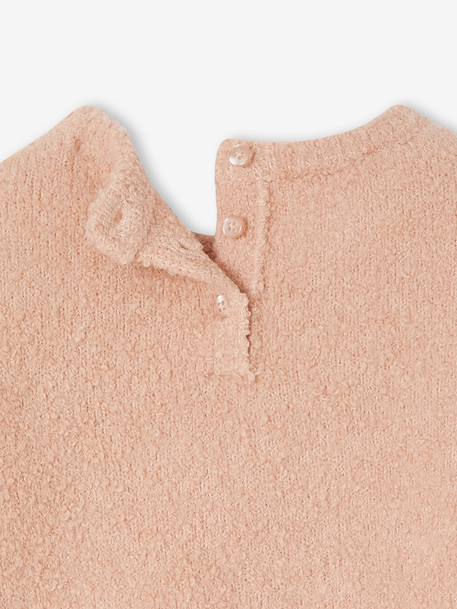Embroidered little hearts baby jumper rosy 