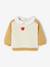 Girl's sweatshirt with a Peter Pan collar ochre 