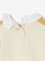 Girl's sweatshirt with a Peter Pan collar ochre 