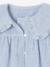 Striped seersucker blouse for babies striped blue 