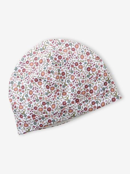 Floral Beanie + Snood Set dusky pink 