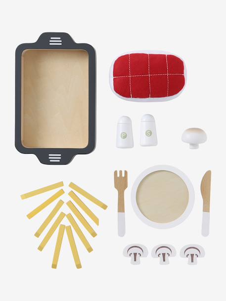 Felt and FSC® wood roast and accessories red 