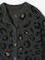 Knitted Cardigan with Animal Pattern, for Girls brown+chocolate+ecru+green 