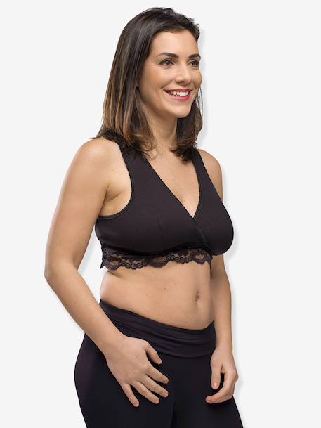 Crossover Maternity & Nursing Special Bra by CARRIWELL Black 