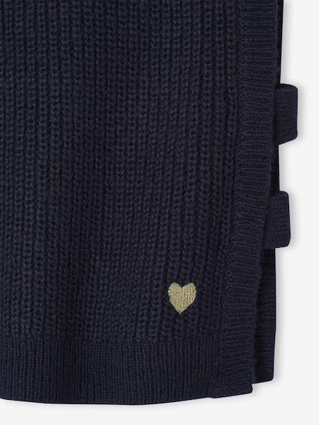 Fancy Sleeveless Jumper for Girls navy blue+olive 