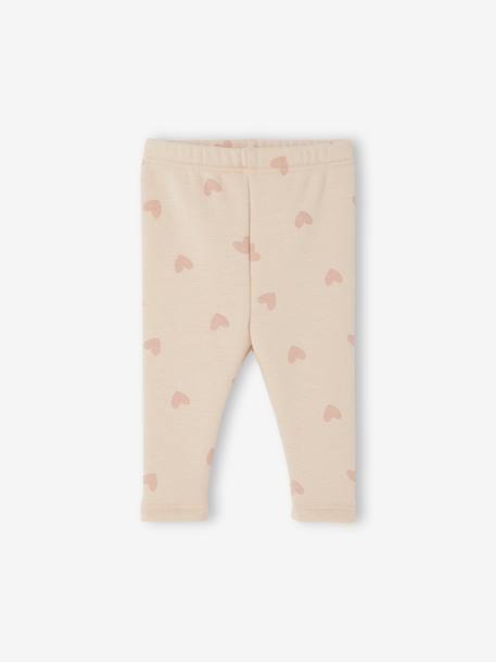 Fleece lined leggings for babies night blue+rosy+terracotta 