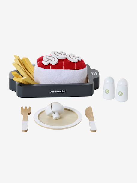 Felt and FSC® wood roast and accessories red 