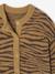 Knitted Cardigan with Animal Pattern, for Girls brown+chocolate+ecru+green 