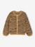 Knitted Cardigan with Animal Pattern, for Girls brown+chocolate+ecru+green 