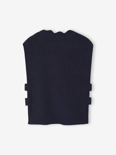 Fancy Sleeveless Jumper for Girls navy blue+olive 
