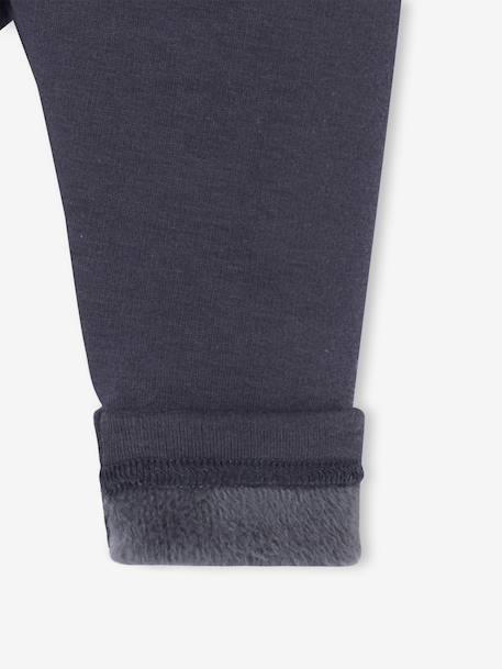 Fleece lined leggings for babies night blue+rosy+terracotta 