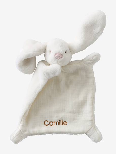 Two-Tone Rabbit Comforter rose+white 