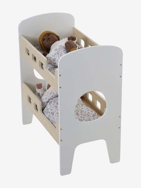 Bunk Bed in FSC® Wood for Baby Dolls white 