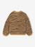 Knitted Cardigan with Animal Pattern, for Girls brown+chocolate+ecru+green 