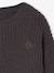 Rib Knit Jumper with Iridescent Patch, for Girls anthracite+violet 