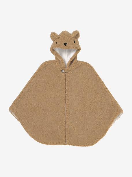 Travel Poncho Adaptable to Car Seat & Baby Carrier beige+ecru 