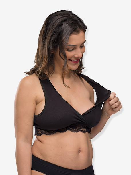 Crossover Maternity & Nursing Special Bra by CARRIWELL Black 